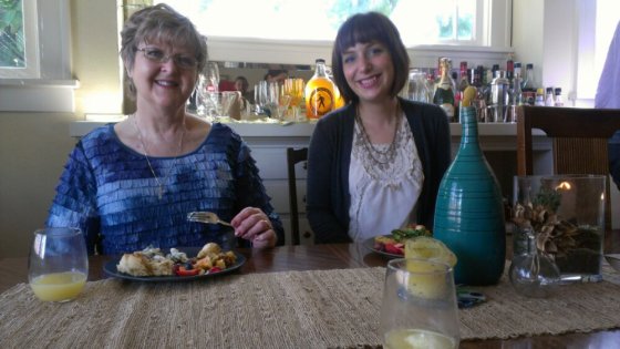 With Nicole at her Easter morning brunch.